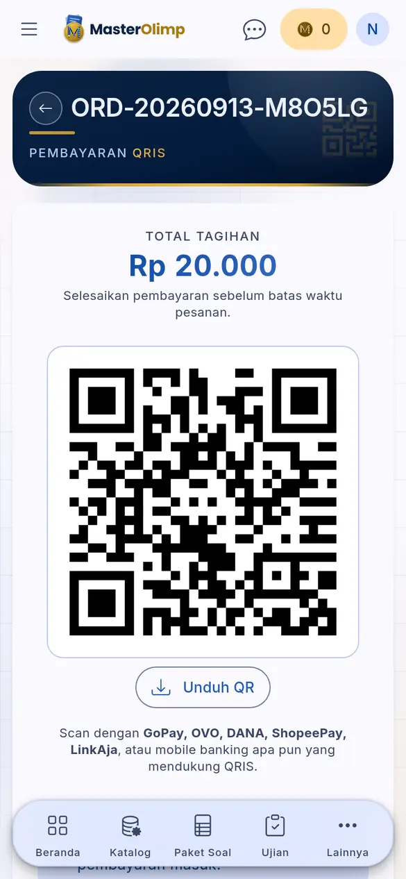 Pembayaran QRIS di HP