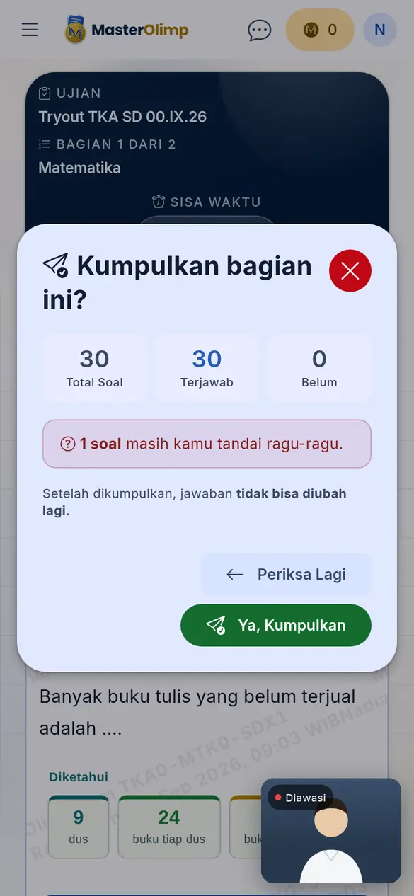 Konfirmasi kumpulkan di HP